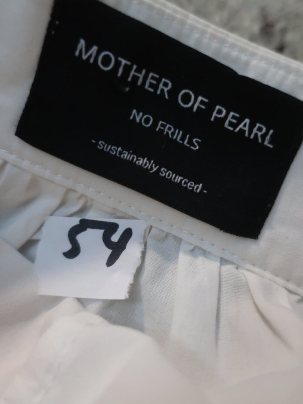 Womens Mother of Pearl No Frills White (Item-54) Cold Shoulder Tie Neck Top M - Picture 13 of 13